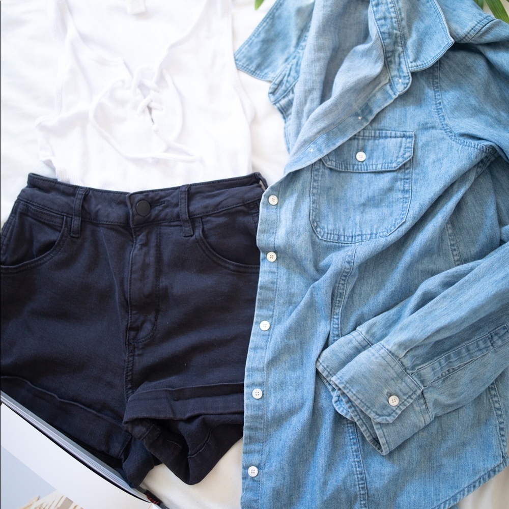 Long Sleeve Denim Button Down